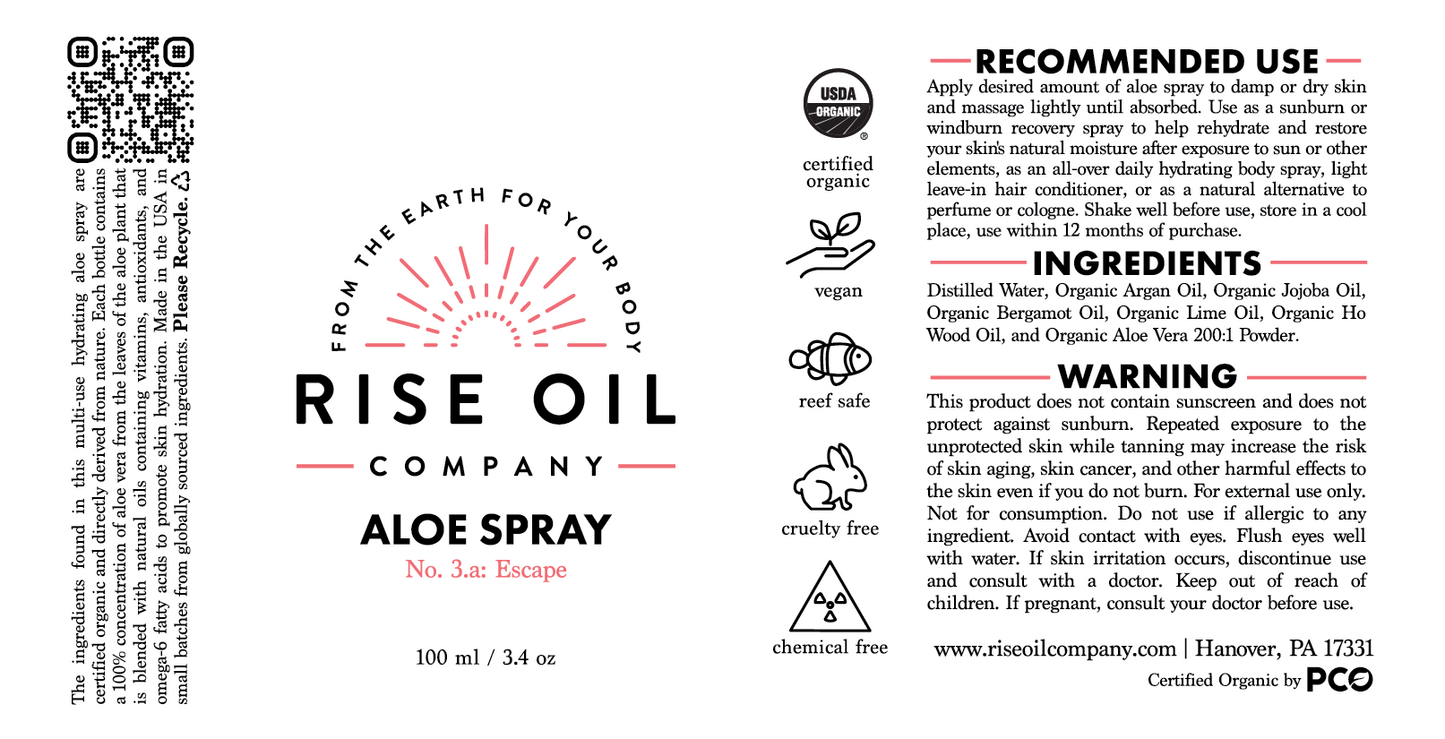 No. 3a: Escape Aloe Spray