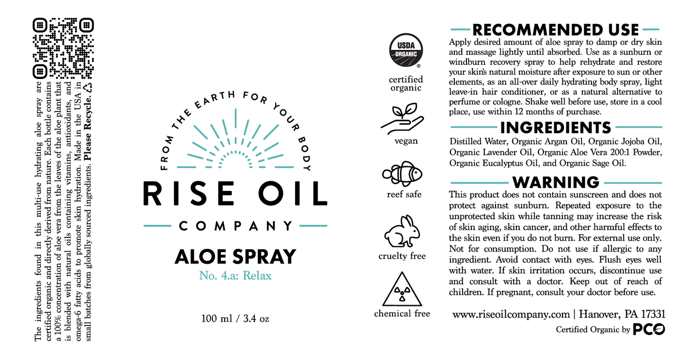 No. 4a: Relax Aloe Spray