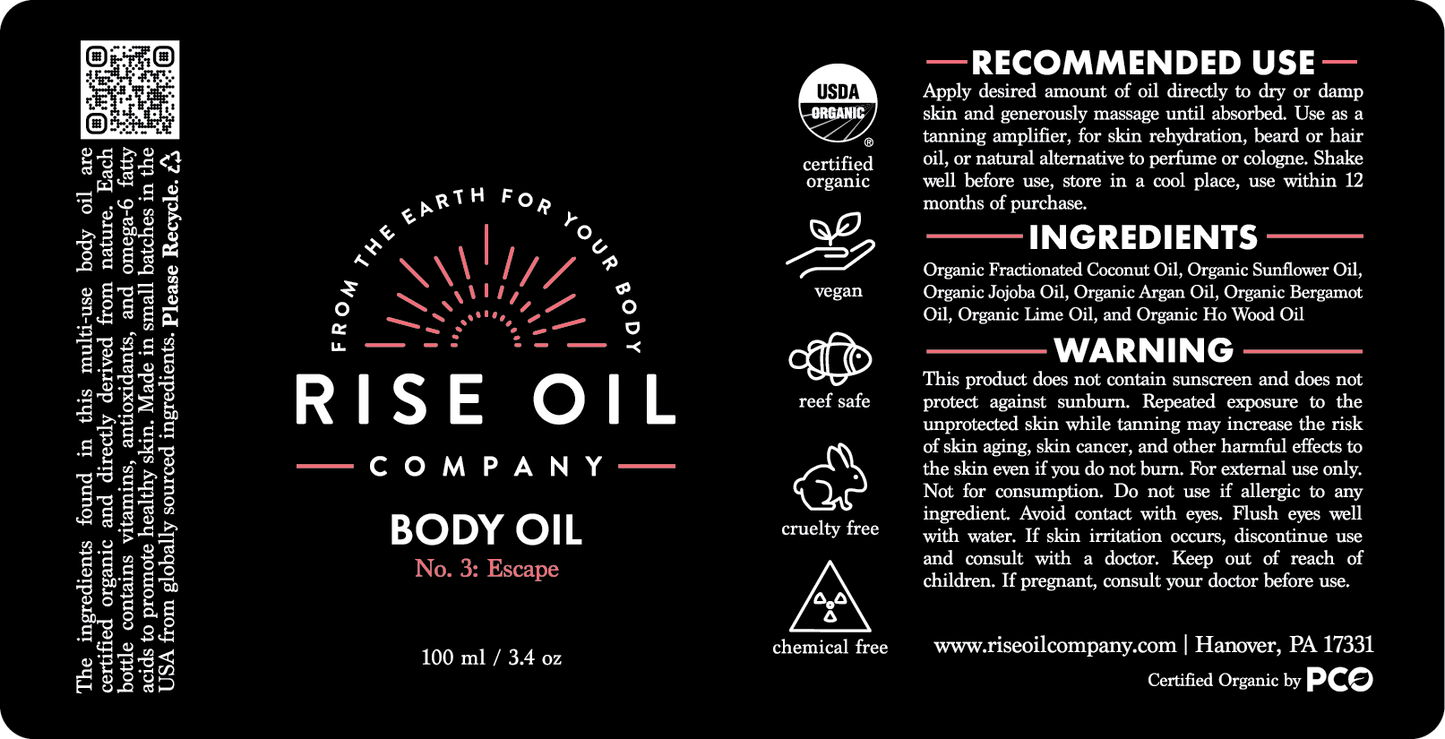 No. 3: Escape Body Oil